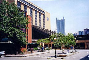 front view of the Sheraton Station Square Hotel