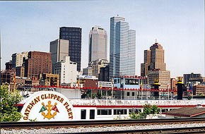 Pittsburgh skyline with the Gateway Clipper in view