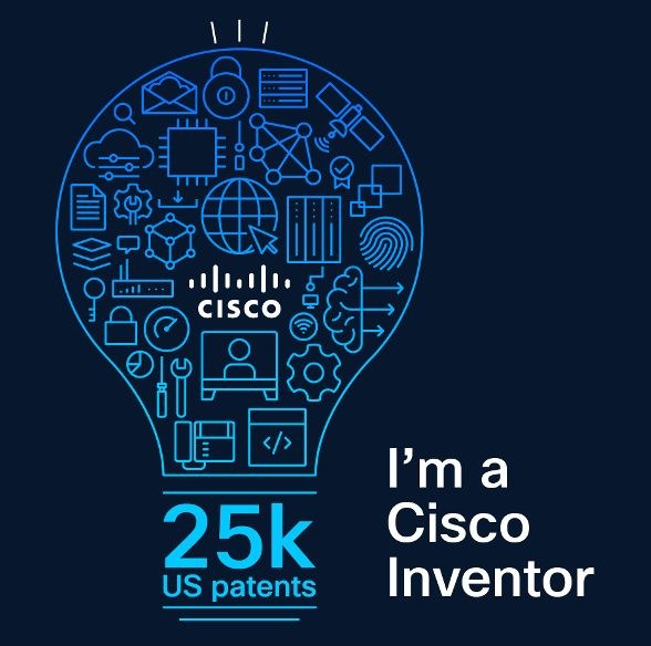 Cisco graphic: I'm a Cisco Inventor, 25k US patents