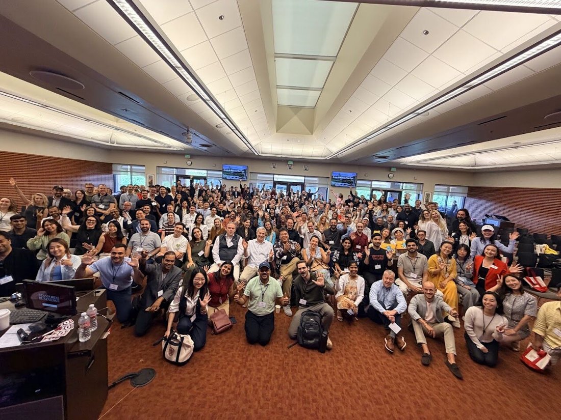 Group photo of Stanford University alumni event attendees and batchmates