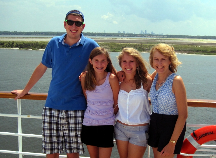 Photo of Mike Christel's family on cruise ship, 2011
