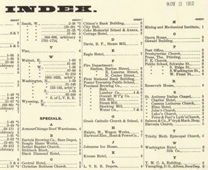 1912 Sanborn
                map index for Freeland