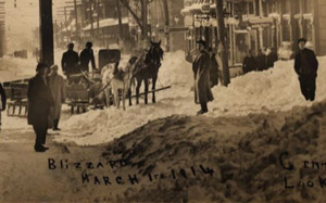 Close-up, blizzard 1914