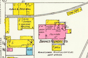 Salmon foundry on Sanborn map, 1923