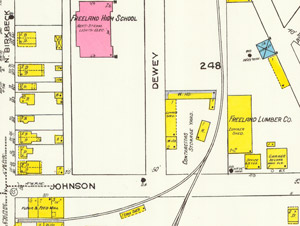 Freeland Lumber Co., 1923 map detail