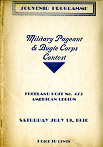 1930 Drum
                & Bugle Corps contest booklet