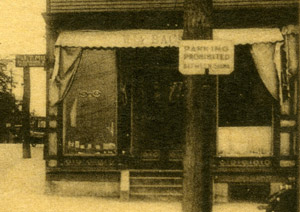 William Bachman, spectacles sign in window