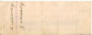 Beagle Hame Works check, 1899