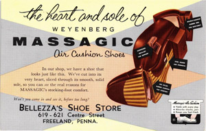 Bellezza's Shoe Store, ad card