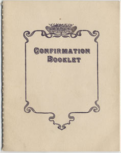 St. John's Reformed UCC confirmation booklet, 1931