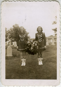 FHS majorettes, Memorial Day, 1940s