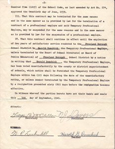 Harold Domchick - FHS Band contract