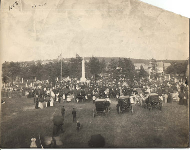 Ceremony at Freeland Cemetery, ca. 1890s