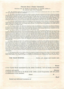 Freeland Spool & Bobbin Corporation stock certificate