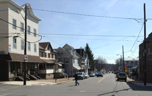 Front Street, looking east from Centre Street