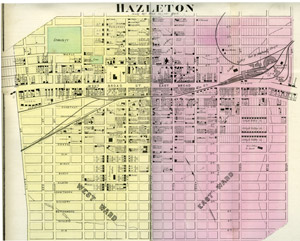 1873 map of Hazleton