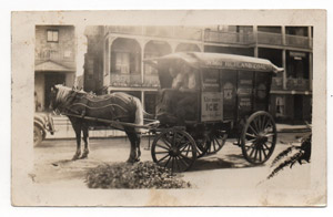 Sample of ice advertising on a truck in another town