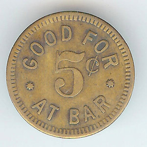 Krouse Hotel token, late 1800s