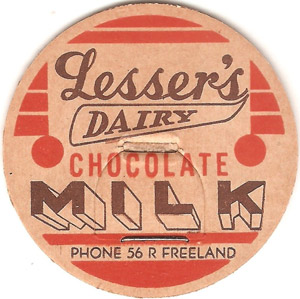 Lesser's Dairy bottletop