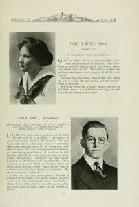 Mamie Boyle in Bloomsburg Obiter yearbook