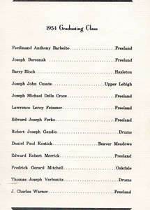 MMI 1954 graduation program