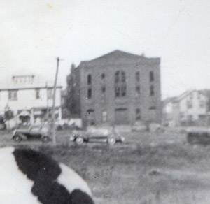 Grand Opera House and schoolhouse, 1941