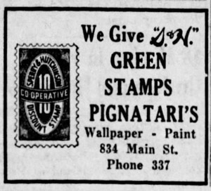 Pignatari's paint and wallpaper ad, 1956