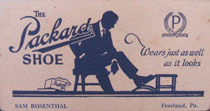 Sam Rosenthal, Packard shoes ad