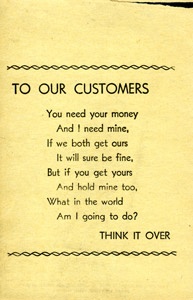 1950s receipt