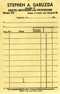 1950s receipt
