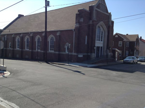 St. John's Reformed United Church of Christ, at Washington and Chestnut Streets