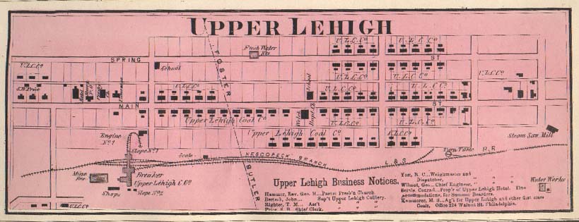 1873 map of Upper Lehigh