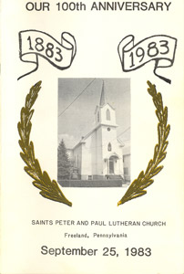 Saints Peter and Paul Lutheran Church, centennial booklet
