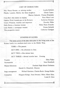 FHS class of 1946 class play program