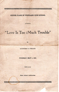 FHS class of 1951 class play program