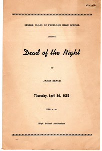 FHS class of 1952 class play program