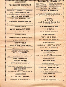 Freeland Police Dept. 1932 Annual Ball program booklet