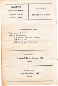 MMI 1946 school play program