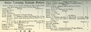 1873 Butler Township business listings