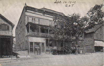 Central Hotel and trolley tracks