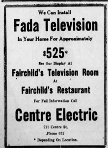Centre Electric, 1948 ad