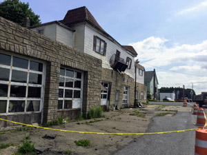 Heller garage demolition, June 2021