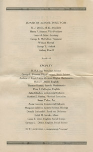 FHS 1940
                Commencement program