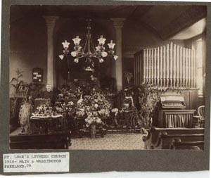 St. Lukes interior, Harvest Home, 1910