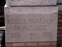 St. Casimir's Church cornerstone