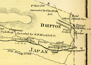 1873 map of Drifton and Japan