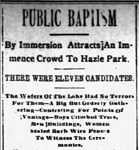 Public Baptism, Christian Holiness church, 1897