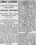 Excursion to Freeland and other towns, 1886