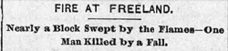 A Disastrous Fire in Freeland, 1886