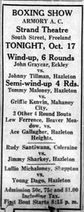 Boxing at the Strand, 1933